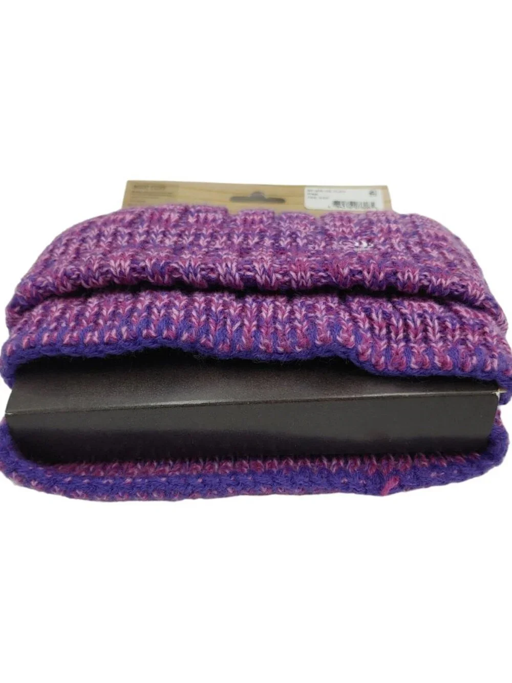 BEARPAW Women Knit Boot Cuffs Toppers Pink Purple Multi Marled Logo NWT One Size